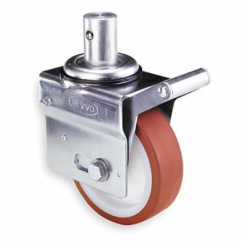 GRAINGER APPROVED Total-Lock Bolt-In Round Stem Caster, 1XGJ8