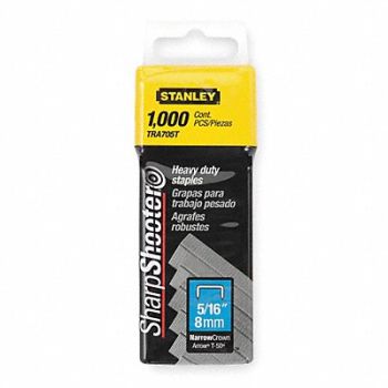 STANLEY Narrow Staples 27/64x5/16 PK1000, 1XHT5