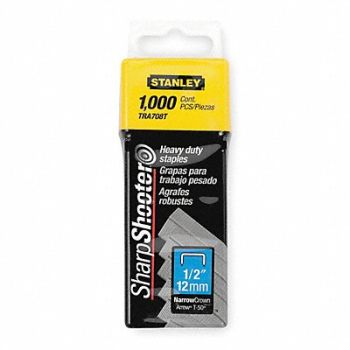 STANLEY Narrow Staples 27/64 inx1/2 In PK1000, 1XHT7