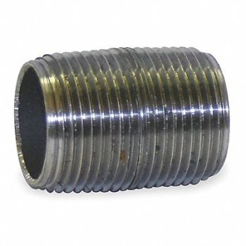 GRAINGER APPROVED Black Close Pipe Nipple Threaded 1/2, 1XKX3