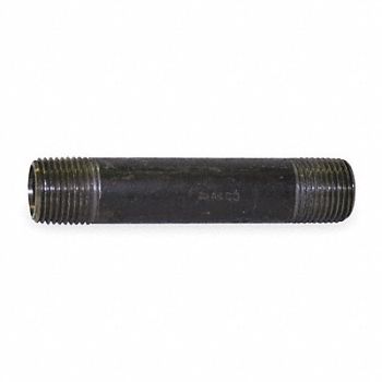 BECK Black Pipe Nipple Threaded 6x12 In, 20H852