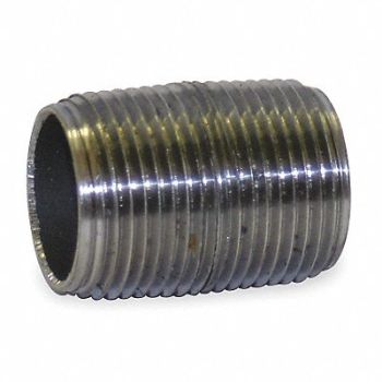 GRAINGER APPROVED Black Close Pipe Nipple Threaded 1, 1XLB1