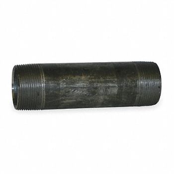 GRAINGER APPROVED Black Pipe Nipple Threaded 1-1/4x12 In, 1XLE5