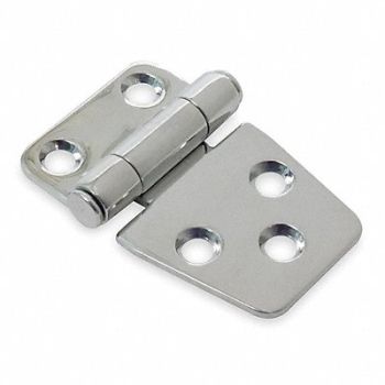 GRAINGER APPROVED Utility Hinge Flat Silver PK2, 1XMH3