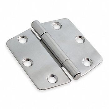 GRAINGER APPROVED Utility Hinge Flat Silver PK2, 1XMH5