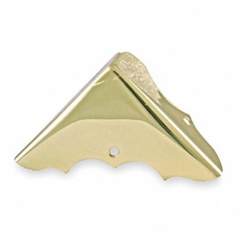 GRAINGER APPROVED Corner Brace Brass 1 Hole PK4, 1XMP4