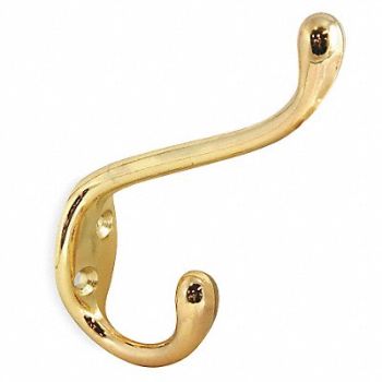 GRAINGER APPROVED Double Point Hook 2 Ends Brass, 1XNF9