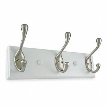 GRAINGER APPROVED Double Point Hook Satin Nickel, 1XNH9