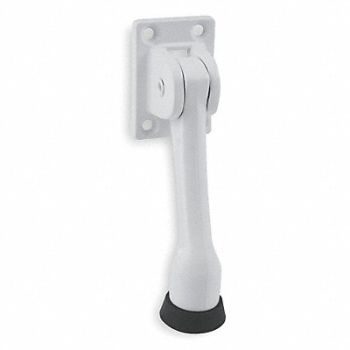 GRAINGER APPROVED Lever Door Holder White Zinc 4 In., 1XNK7