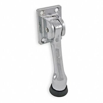 GRAINGER APPROVED Lever Door Holder Chrome Zinc 4 In., 1XNK8