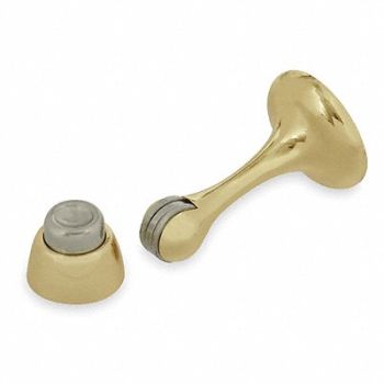GRAINGER APPROVED Magnetic Door Holder Brass Brass Wall, 1XNP8