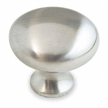 GRAINGER APPROVED Cabinet Knob Round Nickel PK5, 1XNT1