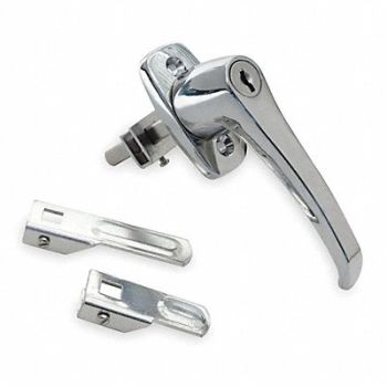 GRAINGER APPROVED Cam Latch Keyed Chrome L Handle, 1XNZ5