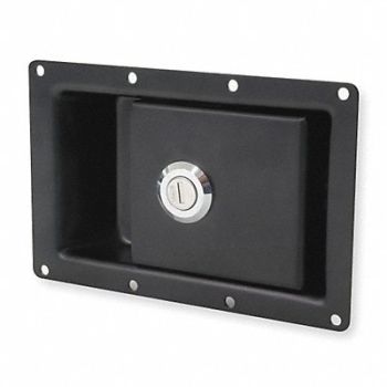GRAINGER APPROVED Pivot Pawl Latch Keyed Blk Powder Coated, 1XPC8