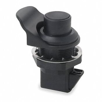 GRAINGER APPROVED Push to Close Latch Nonlock Bl Pwdr Coat, 1XPD4
