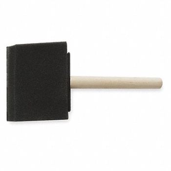 GRAINGER APPROVED Foam Brush 3 in Soft Flat Wood Handle, 1XRK2