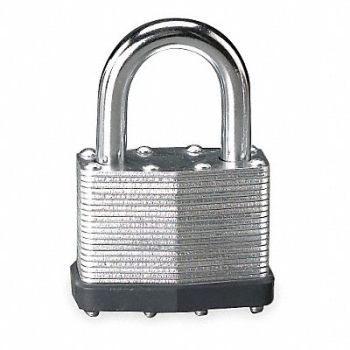 GRAINGER APPROVED Keyed Padlock 1 in Rectangle Silver, 1XRU1