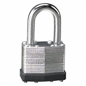 GRAINGER APPROVED Keyed Padlock 3/4 in Rectangle Silver, 1XRU9