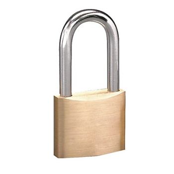 GRAINGER APPROVED Keyed Padlock 3/4 in Rectangle Gold, 1XRV8