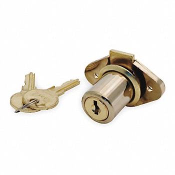 GRAINGER APPROVED Cabet and Draw Dead Bolt Locks Slvr Diam, 1XRX8