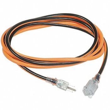 POWER FIRST Ltd Ext Crd 10ft 14Ga 15A SJTW Org/Blk, 1XUP4