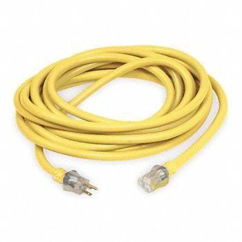 POWER FIRST Ltd Ext Crd 100ft 10Ga 15A SJTW Yel, 1XUP9
