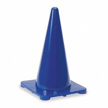 GRAINGER APPROVED H1545 Traffic Cone 18 In.Blue, 1YBW4