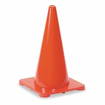 GRAINGER APPROVED H1545 Traffic Cone 18 In.Red, 1YBW5