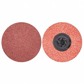 MERIT J0769 Quick-Change Sand Disc 2 in Dia TP PK100, 1YFN6