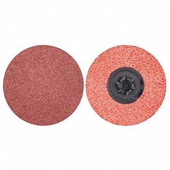 MERIT J0769 Quick-Change Sand Disc 2 in Dia TP PK100, 1YFP9