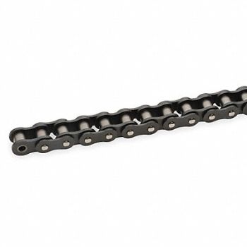 TSUBAKI Roller Chain 10ft Riveted Pin Steel, 1YGR4
