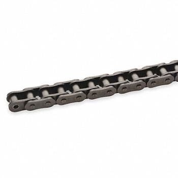 TSUBAKI Roller Chain 10ft Riveted Pin Steel, 1YGT7
