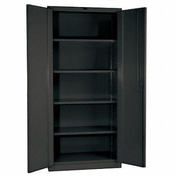 HALLOWELL Strg Cab 78 x36 x24 Charcoal 4Shlv, 1YHJ8