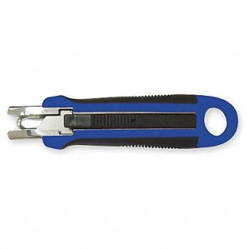 WESTWARD Safety Knife 5-1/2 in Black/Blue, 1YJF3