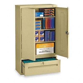 TENNSCO Lateral File Drawer Cabinet 3 Shelf Sand, 1YMD3