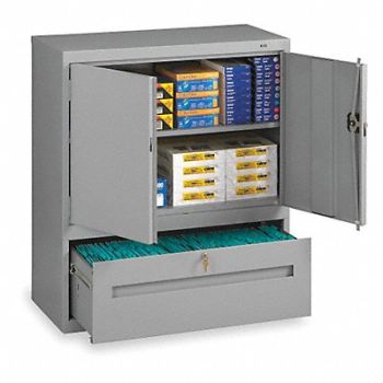 TENNSCO Lateral File Drawer Cabinet 1 Shelf Gray, 1YMD4