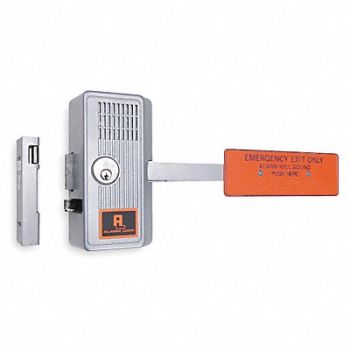 ALARM LOCK Emergency Exit Door Alarm 99dB Chrome, 1YND4