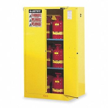 JUSTRITE E4580 Flammable Safety Cabinet 60 gal Yellow, 1YNF1