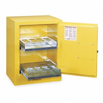 JUSTRITE Aerosols Aerosols Cabinet 4 gal Yellow, 1YNG6