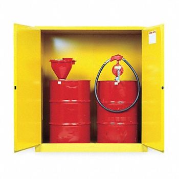 JUSTRITE K3029 Flammable Cabinet Vertical 110 gal YLW, 1YNH2