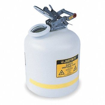 JUSTRITE Disposal Can 5 gal White Polyethylene, 1YNJ7