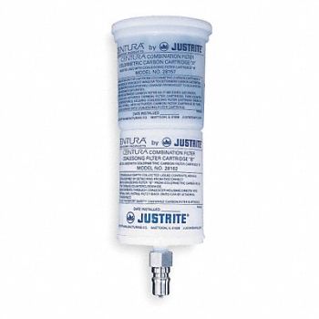 JUSTRITE Coalescing/Carbon Filter Polyethylene, 1YNK9