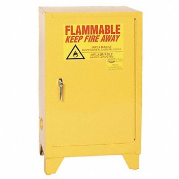 EAGLE Flammable Safety Cabinet 12 gal Yellow, 4HPT8
