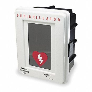 ALLEGRO Defibrillator Storage Cabinet Wall Mount, 1YUB8