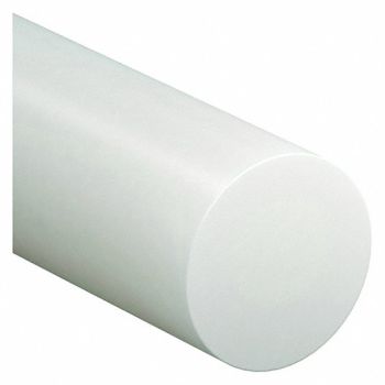 GRAINGER APPROVED Plastic Rod UHMWPE 1/4 Dia 6ftL White, 1YVE9