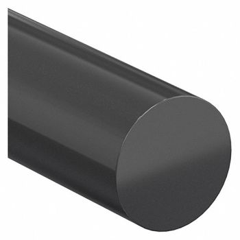 GRAINGER APPROVED K6831 PlasticRod UHMWPE 1 1/4 Dia 3ftL Black, 1YVK7