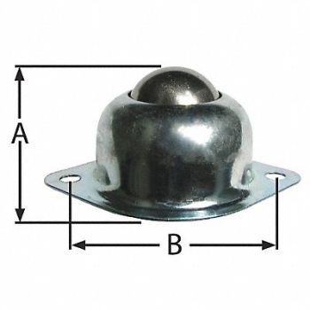 ASHLAND CONVEYOR Ball Transfer Flange 1 Ball Dia., 3MY77