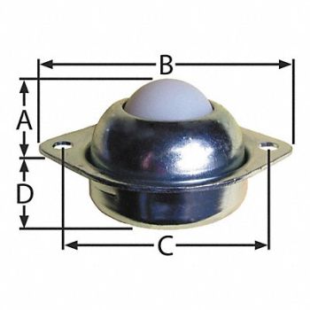ASHLAND CONVEYOR Ball Transfer Countersunk 1 Ball Dia., 1YXB3