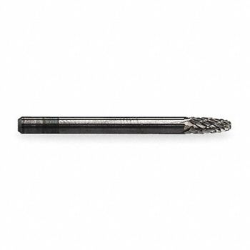 WIDIA METAL REMOVAL Carbide Bur Round Nose Tree 1/8 Dbl Ct, 1Z306