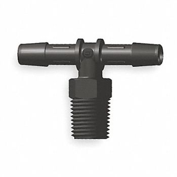 ELDON JAMES Tee Thread To Barb Nylon 1/2 In PK10, 1ZJE9